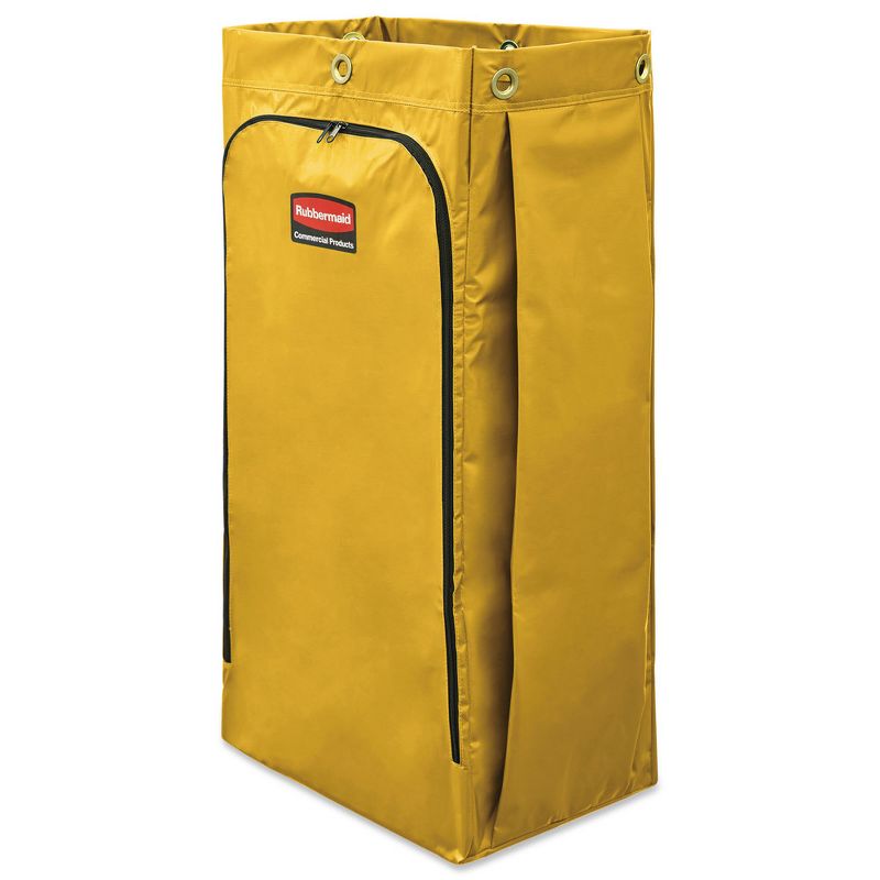 Rubbermaid Commercial 1966881 Vinyl 34-Gallon 17.5 in. x 33 in. Cleaning Cart Bag - Yellow, 1 of 3