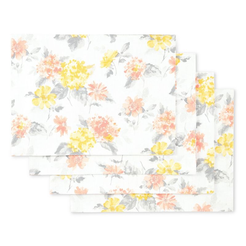 Martha Stewart Amber Floral Placemat Set 4-Pack, 1 of 5