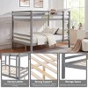 INFURNIC Beds Full Over Full Bunk Bed with Thick Posts High Guardrails Sturdy and Safe Wooden Frame for Dorm Rooms, Grey, 79.13"*59.06"*61.81" - 3 of 4