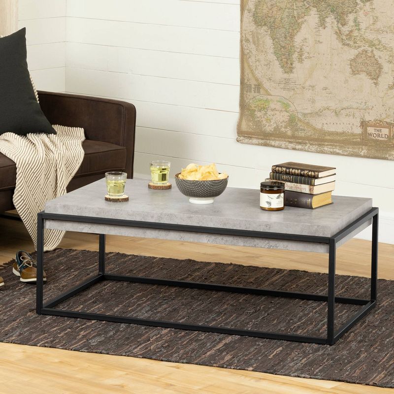 Mezzy Modern Industrial Coffee Table Gray/Black - South Shore, 3 of 11