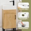 16 in Small Bathroom Vanity Organizer Storage Cabinet w/ Shelves Basin Sink Hooks - 3 of 4