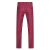 Cloudstyle Mens 2 PCS Plaid Suits Slim Formal Suit Checkered Blazer Jacket Pants - 4 of 4