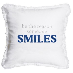 Pavilion Gift Company - Smiles - 18" Throw Pillow Cover - Throw Pillow Covers - 1 of 4