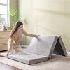 Dyonery 3 Inch Twin Size Folding Memory Foam Mattress, Fordable with Removable Cover Trifold Topper, for Guest, Dorm, Camping&Indoors, Gray - 4 of 4