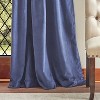 105"x50" Martha Stewart 2pk 95" Lucca Velvet Back Tab Lined Blackout Curtain Panel Midnight Navy - 4 of 4