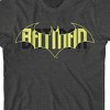 Batman Game Over Style Guide Name In Bat Logo Boy's Charcoal Heather T-shirt - 2 of 3