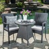 Christopher Knight Home Georgina Outdoor Wicker 3 Piece Bistro Set with Cushion - 2 of 4