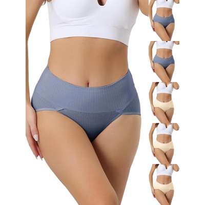 INSPIRE CHIC Women's High Waist Stretch Tummy Control Breathable Comfortable Briefs 6 Packs
