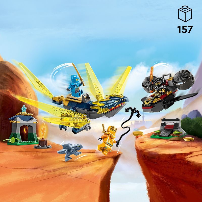 LEGO NINJAGO Nya and Arin&#39;s Baby Dragon Battle Building Toy 71798, 3 of 8