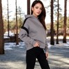 Anna-Kaci Women's Oversized Hoodie with Contrast Shoulder Stripes - 3 of 4