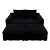 82.7" Plush Corduroy U-Shaped Sectional Sofa, 2 Ottomans, Deep Seat - 4 of 4