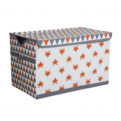 Bacati - Playful Fox Orange/Gray Storage Toy Chest