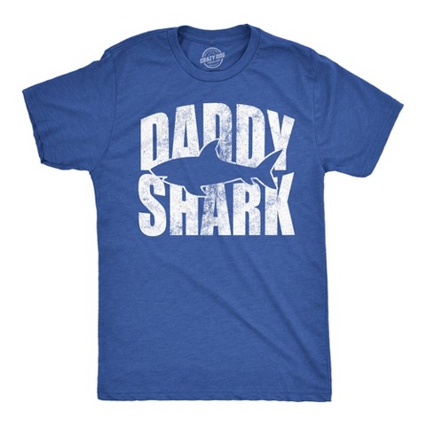 Мужские футболки Crazy Dog T-Shirts, Inc. Mens Funny T Shirts Daddy Shark Awesome Fathers Day Gift for Dads - Crazy Dog Men's T Shirt Gift for Dad Royal L