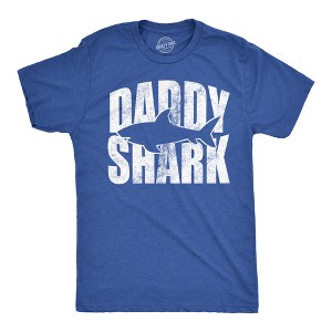 Mens Funny T Shirts Daddy Shark Awesome Fathers Day Gift For Dads - Crazy Dog Men's T Shirt - 1 of 4