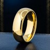 Jewelry Avalanche Mens 7mm Dome Tungsten Carbide Wedding Band - Comfort Fit Polished Gold IP - 3 of 4