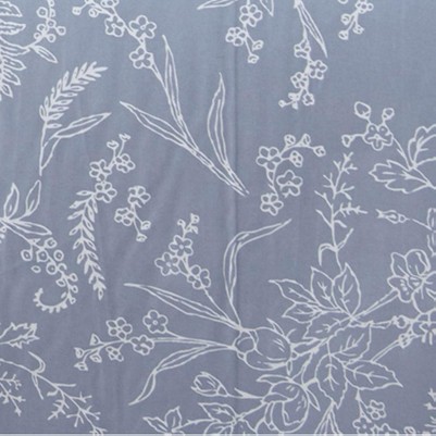 blue with white flowers