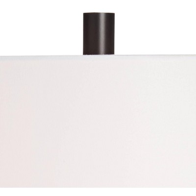 Idira 28" Modern Industrial Black Metal Table Lamp with White Drum Shade