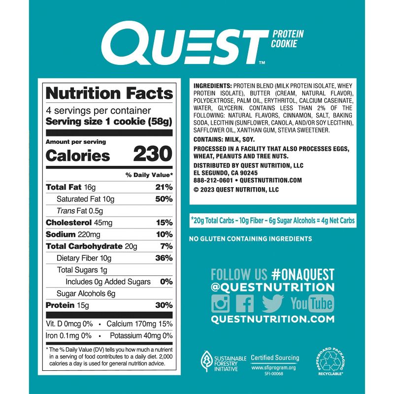 Quest Nutrition Protein Cookie - Snickerdoodle, 4 of 11
