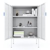 HDZNVF Steel Lockers Office Cabinets, Adjustable Laminates, Lockers White - 2 of 4