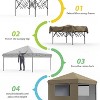 10x10 Pop Up Canopy Tent with 4Pcs Sidewalls, Portable Instant Canopy with 4 Stakes, 4 Ropes, 4 Sandbags for Patio, Outdoor, Camping - 2 of 4