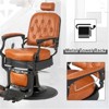 Karl Home Vintage Style Heavy Duty Hydraulic Recline Square Backrest Barber Chair - 2 of 4