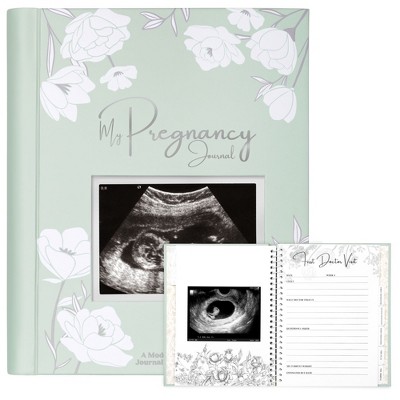 Image of KeaBabies Blossom Pregnancy Journal, 80 Pages Hardcover Pregnancy Book for First Time Moms, Baby Memory Book (Sage)