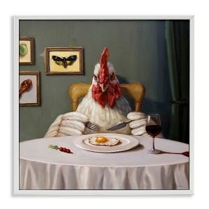 Stupell Industries Chicken & Egg Dinner Framed Giclee Art - 1 of 4