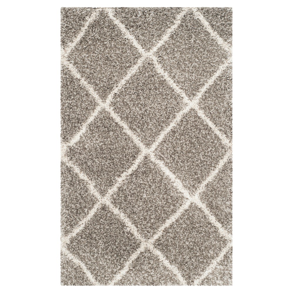 3'x5' Corbin Hudson Shag Rug Gray/Ivory - Safavieh