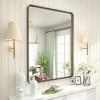 Apmir Rectangular Aluminum Alloy Framed and Tempered Glass Wall Bathroom Vanity Mirror in Matte Black/ Gold/ Silver/ Brown - 4 of 4