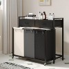 Heybly Laundry Hampers, 126L Laundry Basket with 3 Section Pull-Out Rolling Bags - 2 of 3