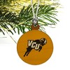 Virginia Commonwealth University Secondary Mini Small Tiny Wood Christmas Tree Holiday Ornament - 3 of 4