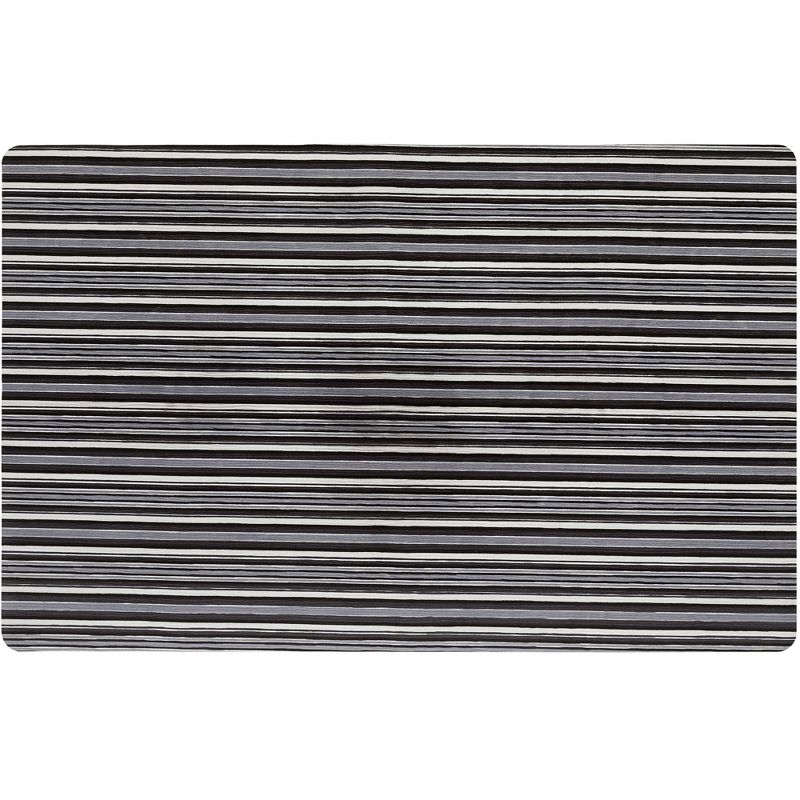 SoHome Smooth Step Striped Machine Washable Low Profile Stain Resistant Non-Slip Versatile Utility Kitchen Mat, 1 of 9