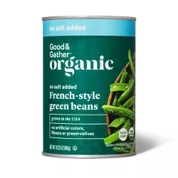 Organic No Salt Added French-Style Green Beans - 14.25oz - Good & Gather™