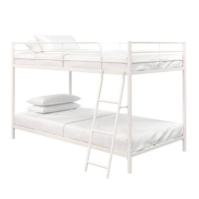 Twin Over Twin Lily Small Space Kids' Bunk Bed White Metal - Room & Joy