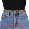 Allegra K Women's Belt PU Leather Skinny Plus Size Punk Rock Style Grommet Waist Belts - 4 of 4