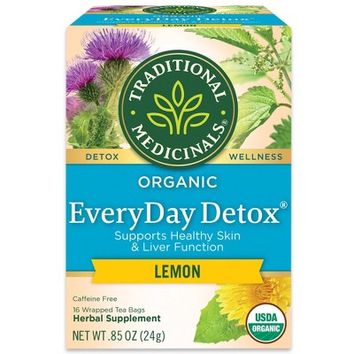 Traditional Medicinals Organic Everyday Detox Lemon Herbal Tea - 16ct ...