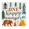 Blue Panda 100 Pack Camping Napkins for 1st Birthday Party Supplies, One Happy Camper (6.5 In) - 3 of 4