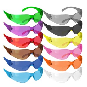 Bison Life Hyline Safety Glasses, Anti Scratch, Anti Fog & Impact Resistant Lens, ANSI Z87.1, 12-Pack - 1 of 4