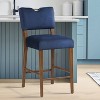 Comfort Pointe Bonito Counter Height Barstool Navy Blue: Upholstered Faux Leather, Wood Legs, Foam Fill - 2 of 4