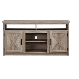 TiramisuBest Techni Mobili Grey Driftwood TV Stand with Gray for TV & Entertainment Furniture - 1 of 4