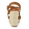 Allegra K Women's Espadrille Ankle Strap Crisscross Strap Wedges Sandals - 4 of 4