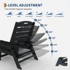 HDPE 5-Position Patio Lounge Chair for Outside, HDPE Chaise Lounge Outdoor with Cup Holder, Resin Pool Lounger Chair - 3 of 4