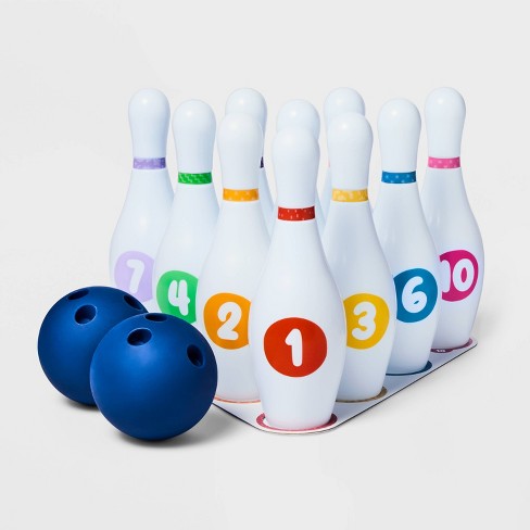 Plastic bowling set target on sale