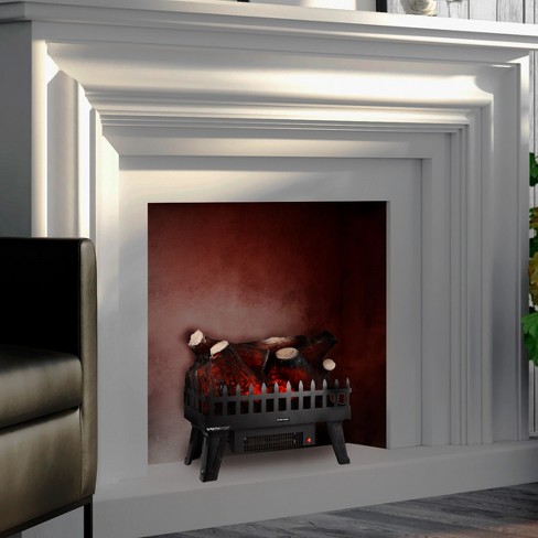 Electric Log Fireplace Insert - Heater With Realistic Energy Efficient Led  Glowing Flame Ember Bed - Home And Hearth Accessories By Northwest : Target