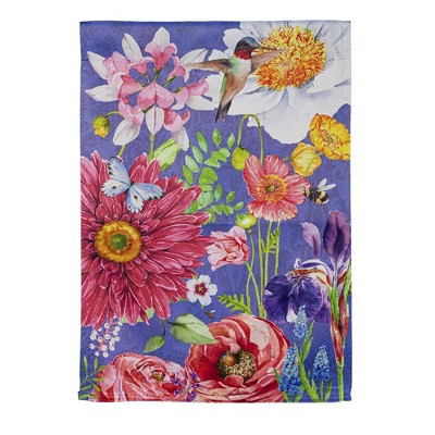Evergreen English Garden Florals Garden Suede Flag 12.5 x 18 Inches Indoor Outdoor Decor