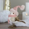 Northlight 6.25" Winter Bird in Pink Santa Hat Tabletop Christmas Decoration - 2 of 4