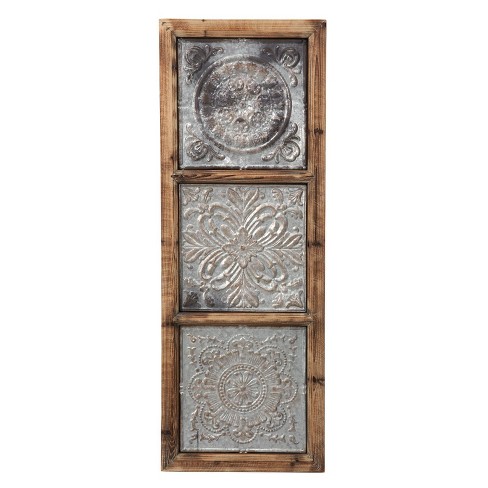 Punched Metal Vertical Wall Art Foreside Home And Garden Target