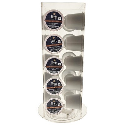 Luxe Clear Acrylic Rotating Coffee Pod Carousel Holder