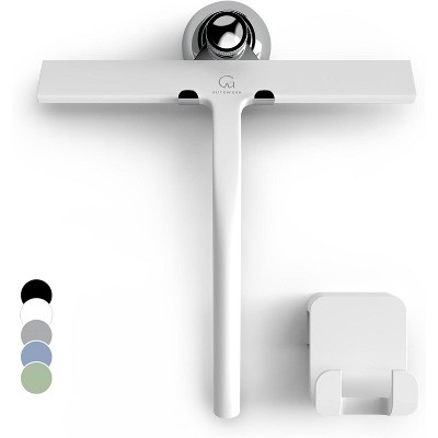 Shower Squeegee for Glass Doors, 11 Inch Silicone Window and Bathroom Cleaning Squeegee with Modern Design