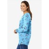 Woman Within Plus Size Perfect Printed Long-Sleeve V-Neck Tee - 4 of 4